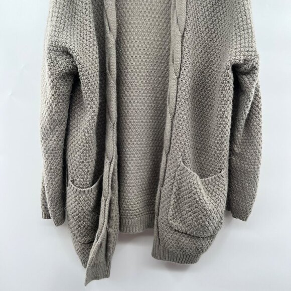 OmicGot Women's Knit Open Front Cardigan Long Sleeve Gray Size Medium - Picture 5 of 9